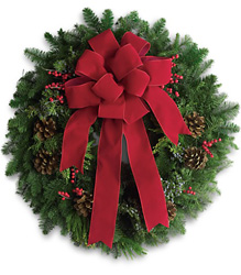 Classic Holiday Wreath from Martinsville Florist, flower shop in Martinsville, NJ